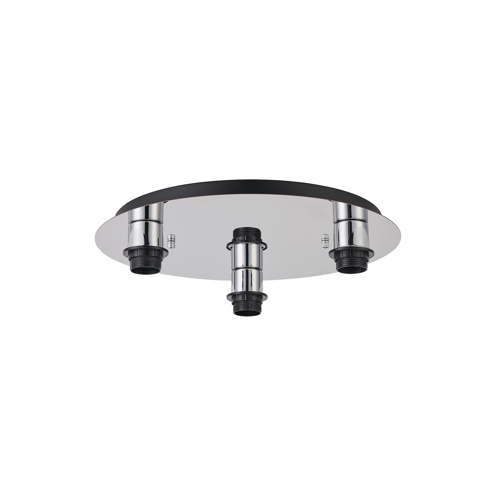 D0910CH  Carrie Polished Chrome 3 Light E27 Universal Flush Ceiling